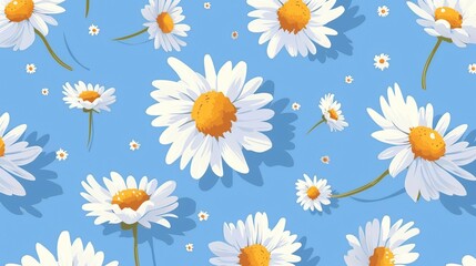 Spring summer delicate seamless pattern with blooming Flower