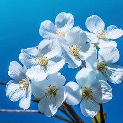 Fototapeta na wymiar Spring summer delicate seamless pattern with blooming Flower