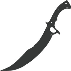 Obraz premium Silhouette Machete weapon black color only