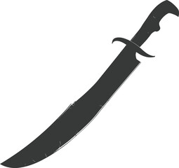 Obraz premium Silhouette Machete weapon black color only