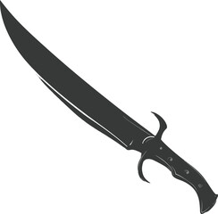 Silhouette Machete weapon black color only