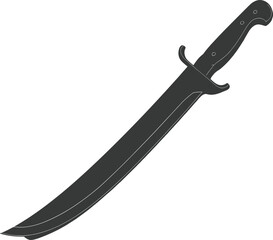 Obraz premium Silhouette Machete weapon black color only