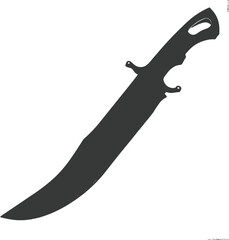 Obraz premium Silhouette Machete weapon black color only