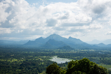 Fototapeta premium Mountain ranges around Sigiriya Rock Castle, Sri Lanka.
