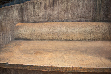 Stone throne in Sigiriya Rock Castle, Sri Lanka.