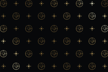 seamless pattern of circles, Abstract Luxury golden background. 