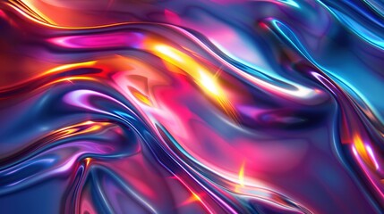 Dynamic abstract background with metallic textures and vibrant neon accents. Futuristic design elements.