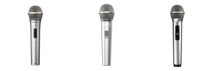 Silver wireless microphone