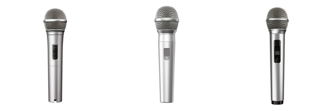 Silver wireless microphone