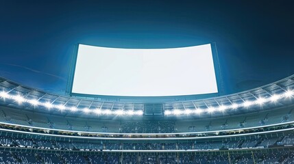 electronic billboard display at a stadium, isolated for your text or image. - 749582498