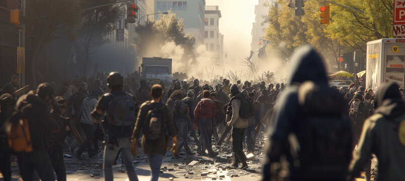 Protest riot unrest chaos and anarchy