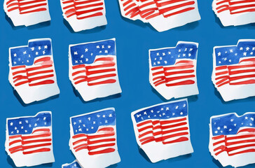 USA vote concept watercolor background