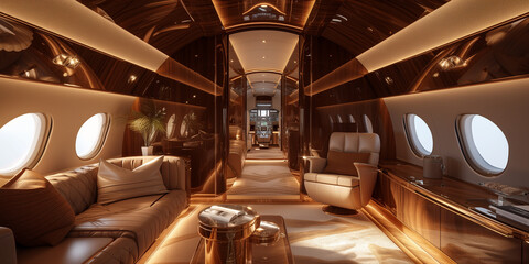 Private jet interior - 749585067