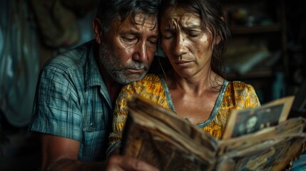 Man and Woman Looking at a Book