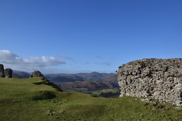 the remains of a Welsh castle near Llangollen