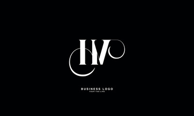 Fototapeta na wymiar HV, VH, H, V, Abstract Letters Logo Monogram