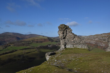 the remains of a Welsh castle near Llangollen