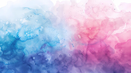 Abstract watercolor pastel background, pink and blue wallpaper with empty space