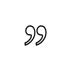 Outline Quotation Mark Symbol