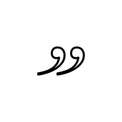 Outline Quotation Mark Symbol