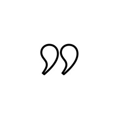 Outline Quotation Mark Symbol