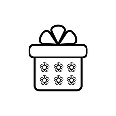Outline Birthday Gift Icon