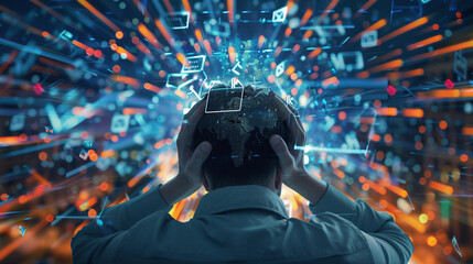 Overwhelmed with technology information overload burnout