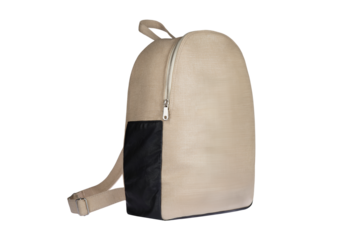 canvas backpack isolated on white background	
