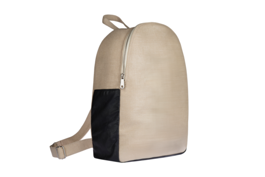 canvas backpack isolated on white background	