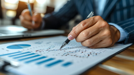 Business person signing a documents