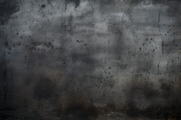 Fond Noir Texture: Aged Grunge Wall in Dark Grey Abstract Background - obrazy, fototapety, plakaty