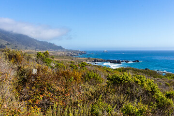 Sand Dollar Beach along the southern Big Sur coast about half-way between Cambria and Big Sur Station, California, USA.