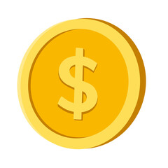 Coin Icon Logo Design Element