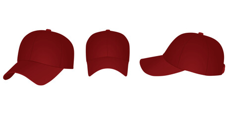 Red  baseball cap. vector illustration