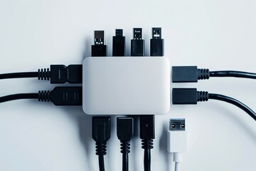 usb cable isolated on white