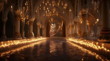 Illuminated Room With Abundant Candles