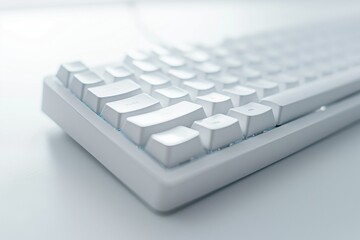keyboard on a white