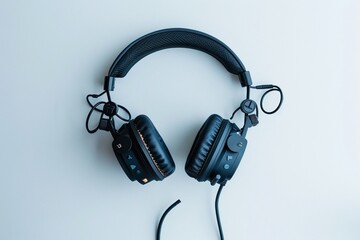 headphones and microphone