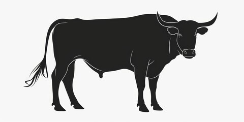 cow on white background vector Generative AI