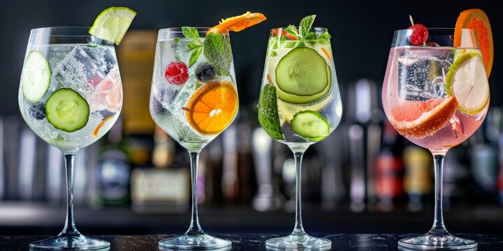 natural cocktails made from fresh fruits and vegetables Generative AI