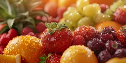 Foto op Plexiglas berries fruits and citruses assorted Generative AI © Evghenii