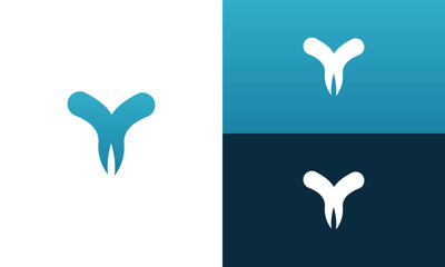 initial Y monogram logo design vector