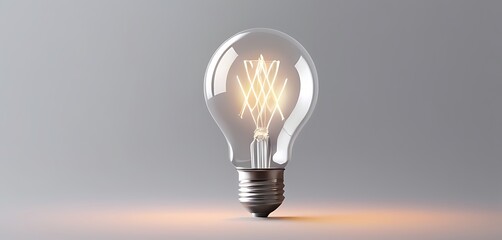 isolated soft background with copy space, light bulb concept