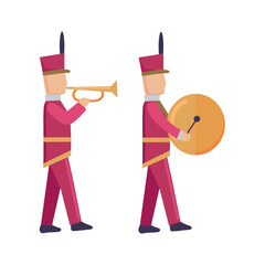 Marching band icon clipart avatar logotype isolated vector illustration