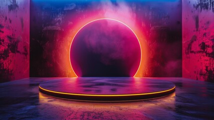 Stage With Large Ball - obrazy, fototapety, plakaty