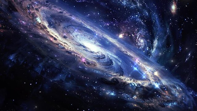 Space spiral galaxy cosmos universe starry  background 