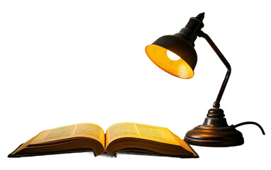 Reading Lamp Casting a Warm Glow Over Isolated on Transparent Background PNG.