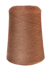 Industrial bobbin with threads on a white background. Insulate spools of thread