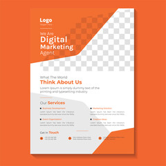 Business conference flyer template or online live webinar and corporate Business flyer, leaflet, poster layout, Business Brochure template design