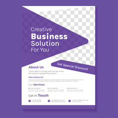 Business conference flyer template or online live webinar and corporate Business flyer, leaflet, poster layout, Business Brochure template design